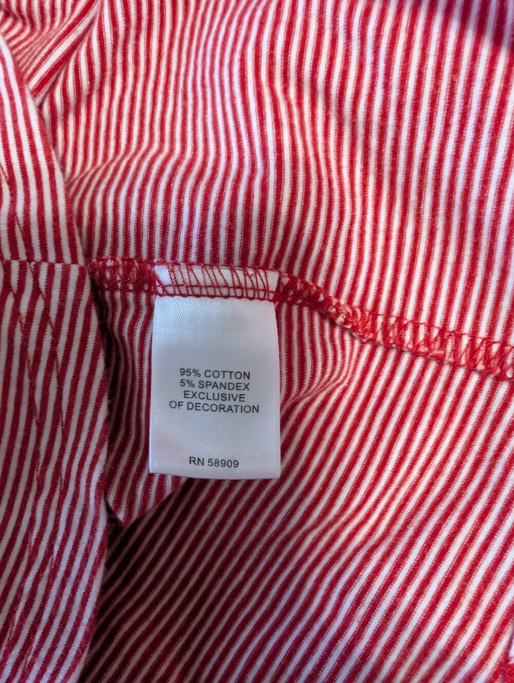 Adventure Wear By Copper Key Red, White, & Blue Striped Ruffle Top Size 6 - Picture 7 of 7